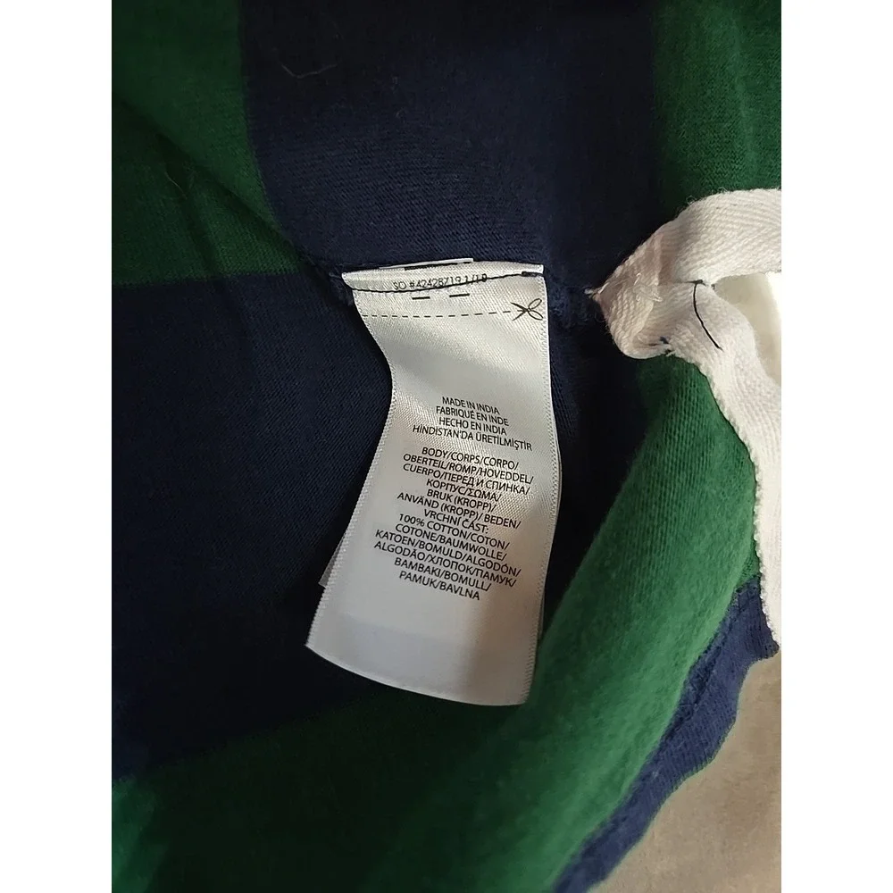 Polo Ralph Lauren Striped Rugby Polo Long Sleeve Boys Size Small‎ Green Blue